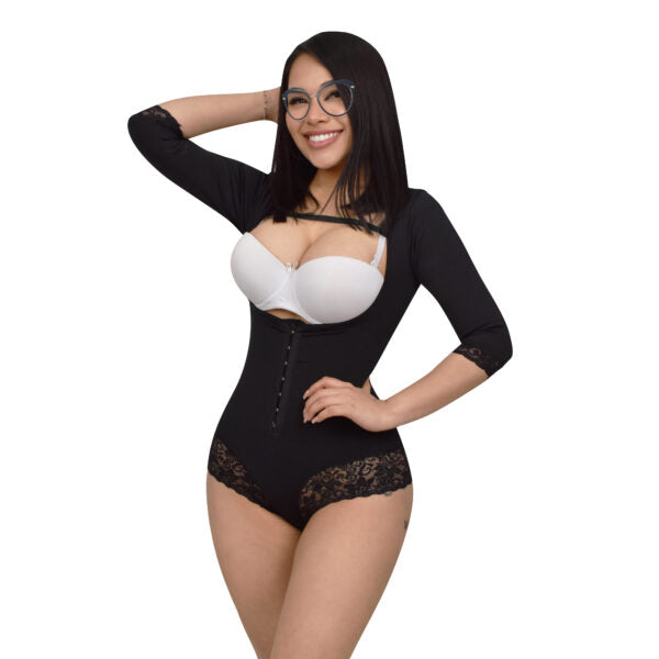 BODY PREMIUM MANGA LARGA-NEGRO