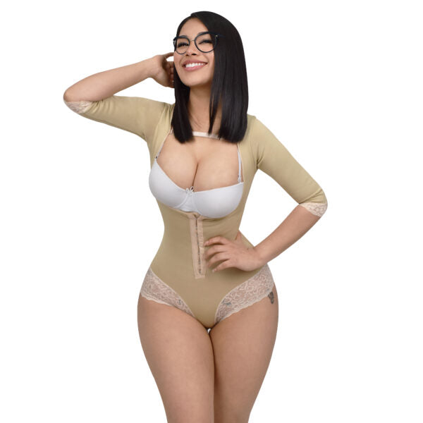 BODY PREMIUM MANGA LARGA-BEIGE